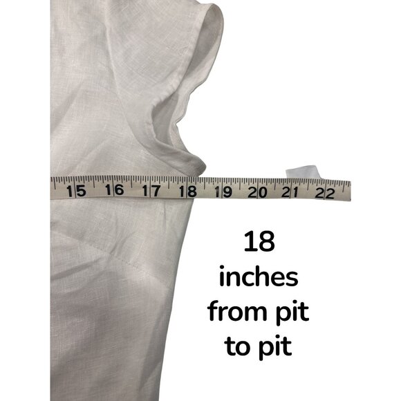 Elan White Linen Wrap Maxi Dress Boho Tiered Ruffle Beach Cottagecore M - Picture 10 of 11